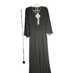 Angela Mele Milano Women’s Black Jumpsuit Size M NWT